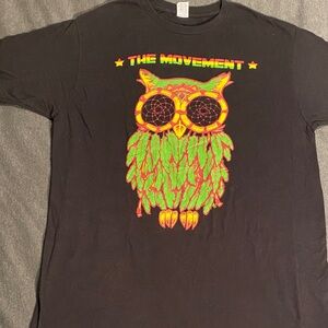 Black Graphic Owl T-Shirt